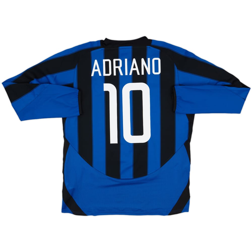 2003-04 Inter Milan Home L/S Shirt Adriano #10 - 9/10 - (L)