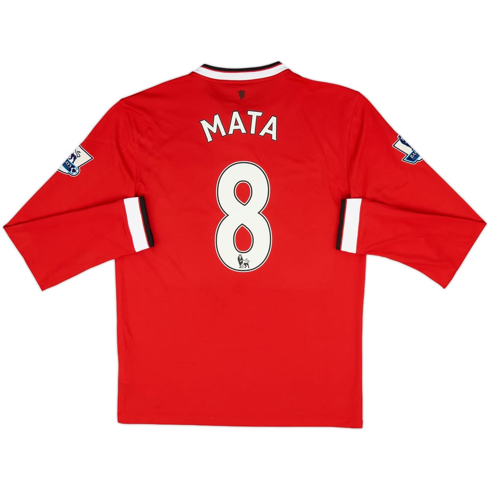 2014-15 Manchester United Home L/S Shirt Mata #8 - 7/10 - (M)