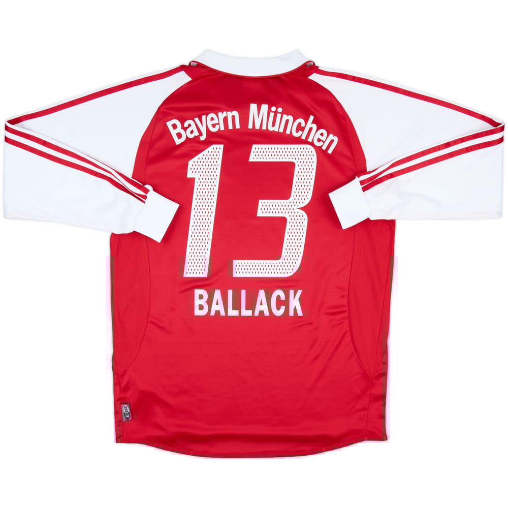2003-04 Bayern Munich Home L/S Shirt Ballack #13 - 9/10 - (M)