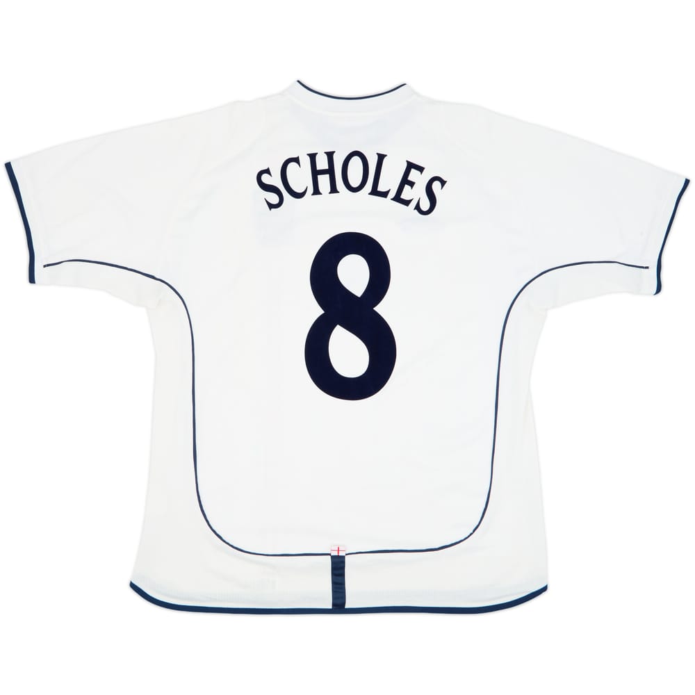 2001-03 England Maillot Domicile Scholes #8 - 6/10 - (XL)
