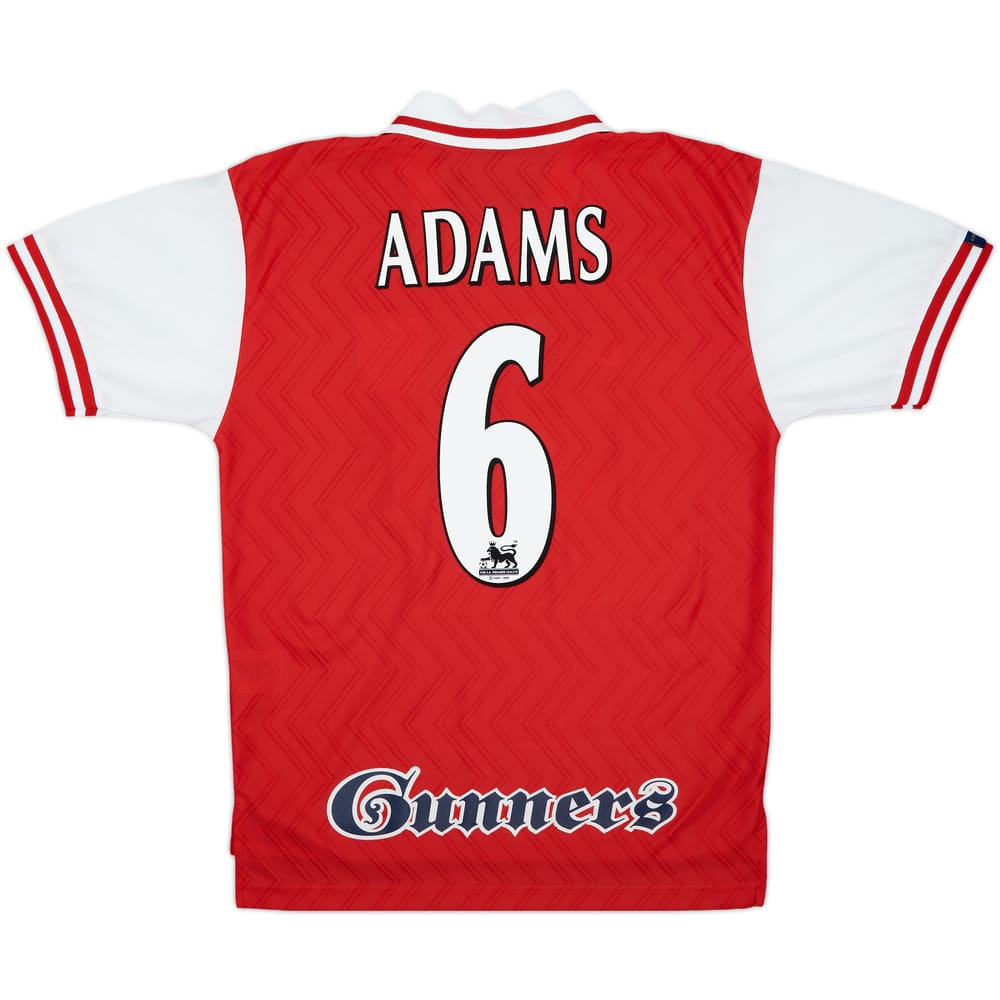 1996-98 Arsenal Home Shirt Adams #6 - 9/10 - (M)