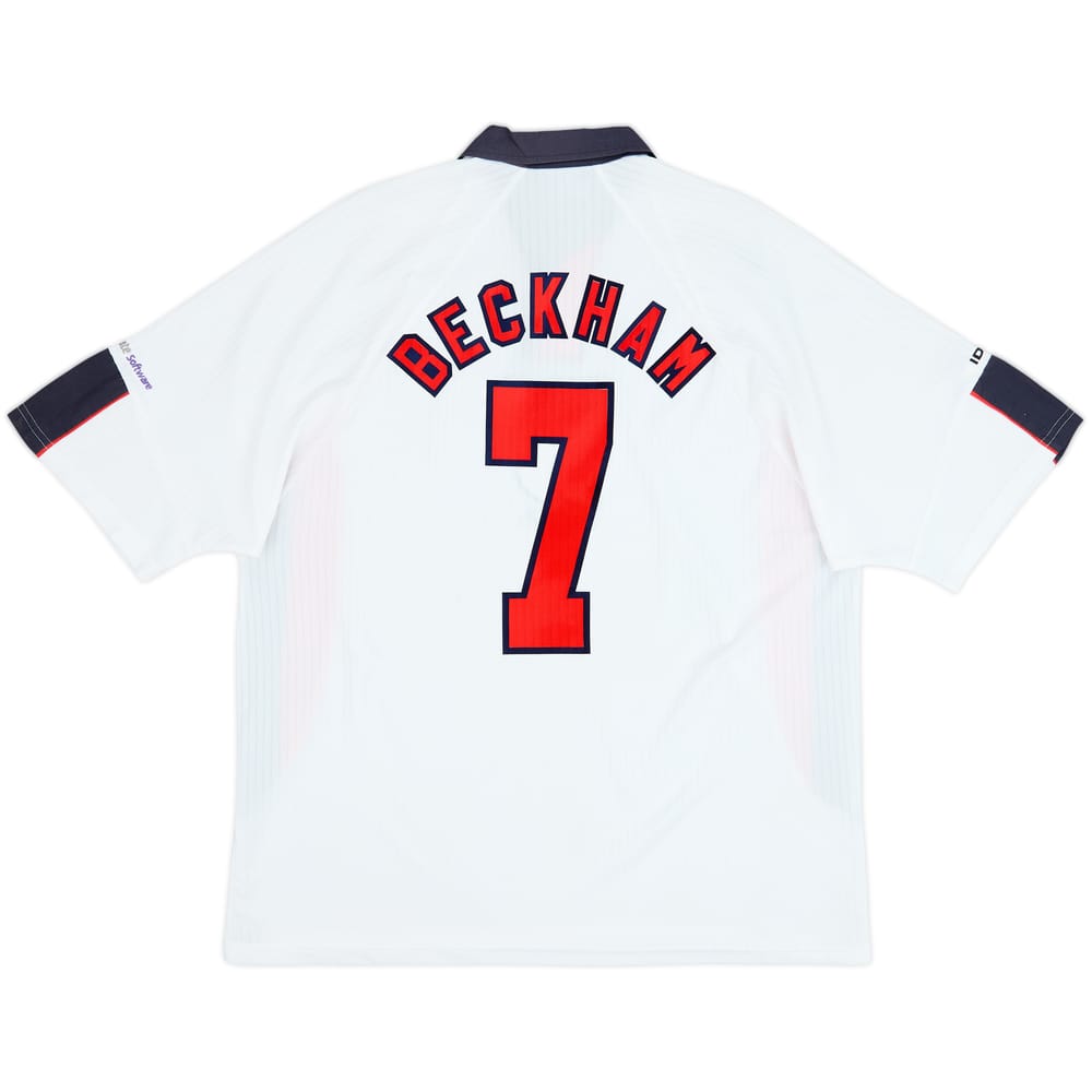 1997-99 England Home Shirt Beckham #7 - 6/10 - (XXL)