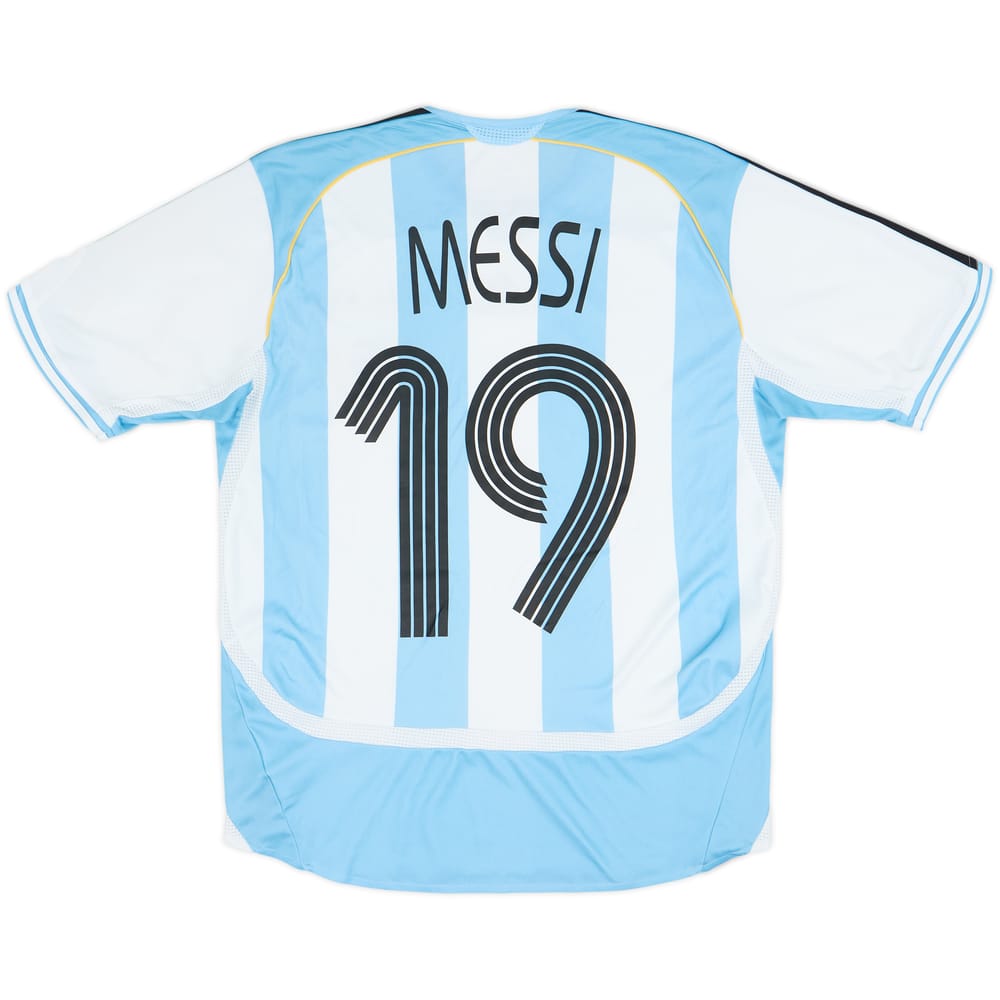 Camiseta de local de Argentina 2005-07 Messi #19 - 7/10 - (XL.Niños)