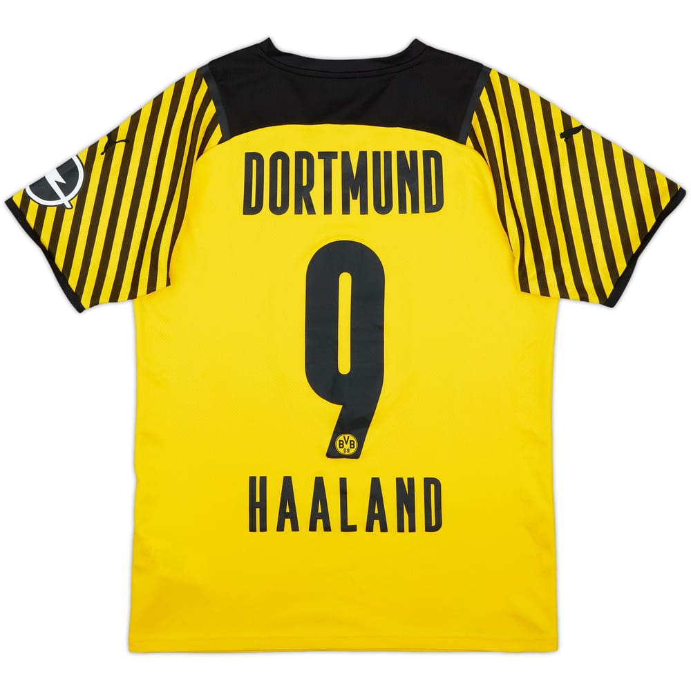 2021-22 Borussia Dortmund Home Shirt Haaland #9 - 7/10 - (S)