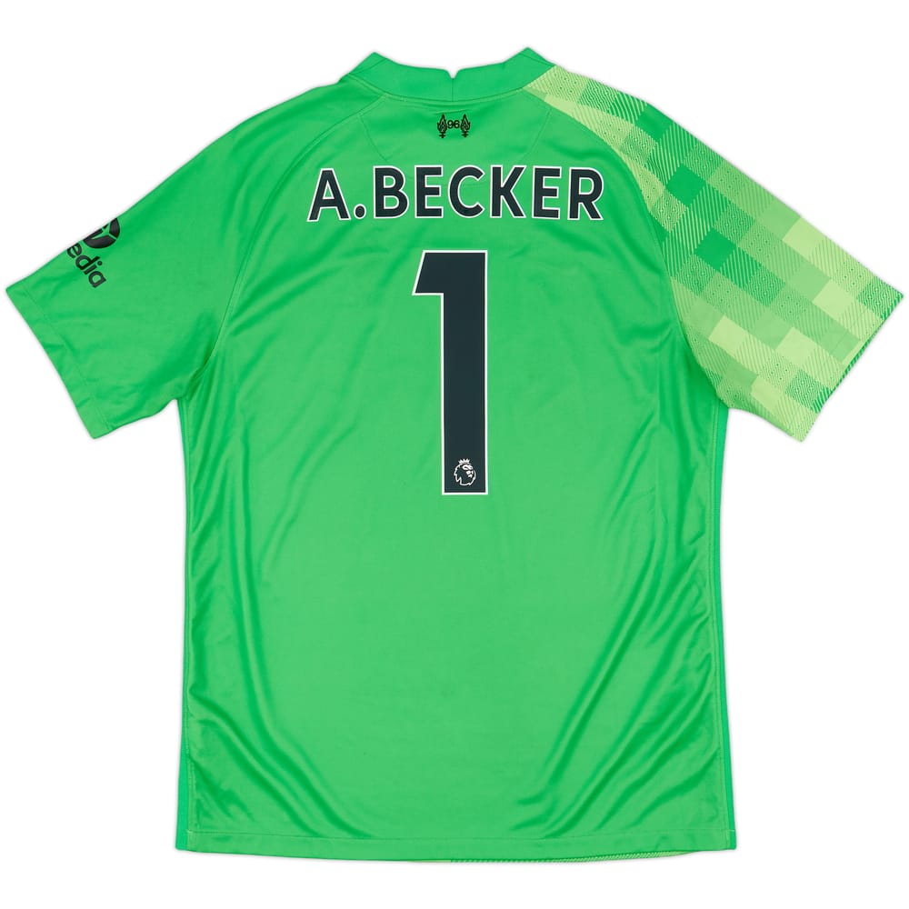2021-22 Liverpool GK Shirt A.Becker #1 - 8/10 - (L)