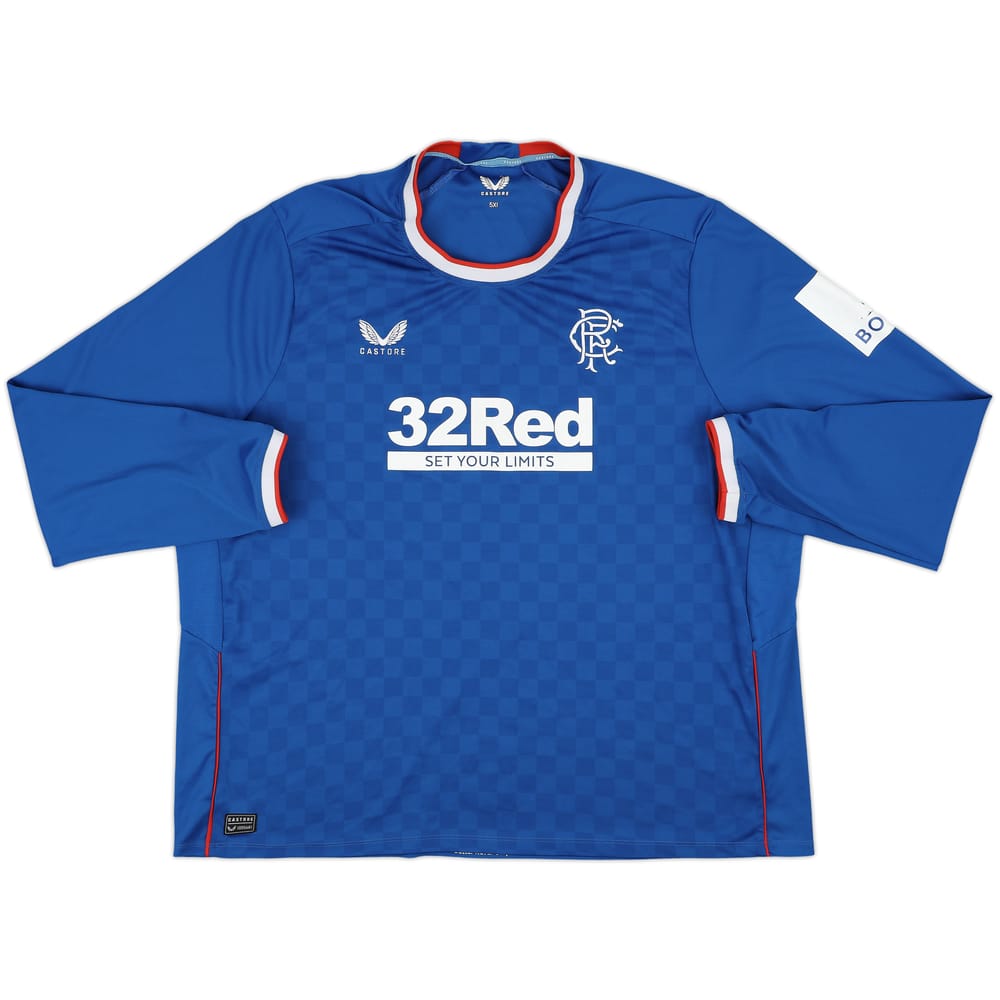 2022-23 Rangers Home L/S Shirt - 6/10 - (5XL)