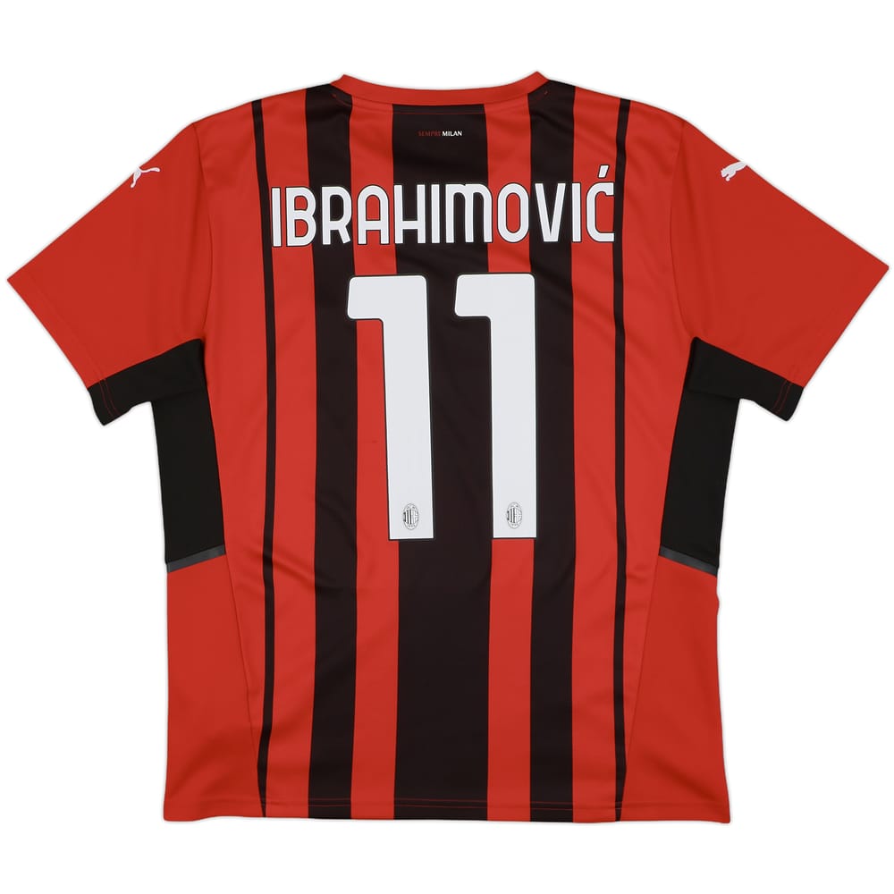2021-22 AC Milan Home Shirt Ibrahimovic #11 - 9/10 - (L)