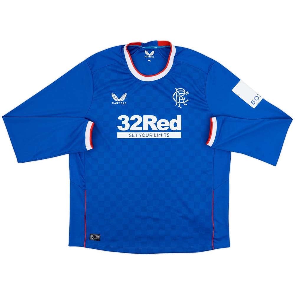 2022-23 Rangers Home L/S Shirt - 9/10 - (XXL)