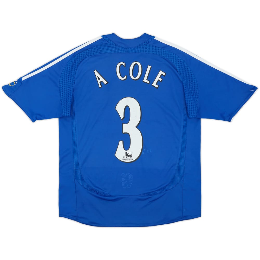 2006-08 Chelsea Home Shirt A Cole #3 - 6/10 - (XL.Boys)
