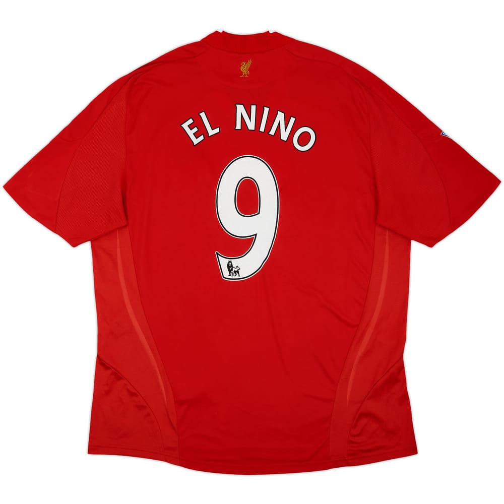 2008-10 Liverpool Home Shirt El Nino #9 - 6/10 - (XXL)