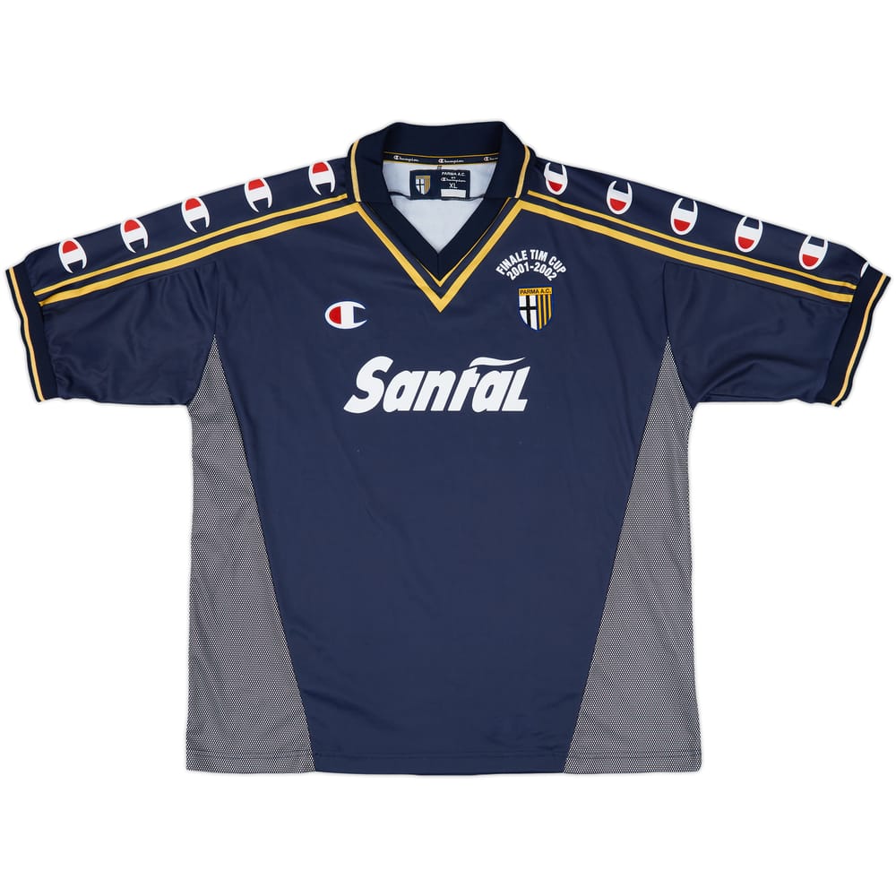 2001-02 Parma 'Signed' Finale TIM Cup Third Shirt - 9/10 - (XL)