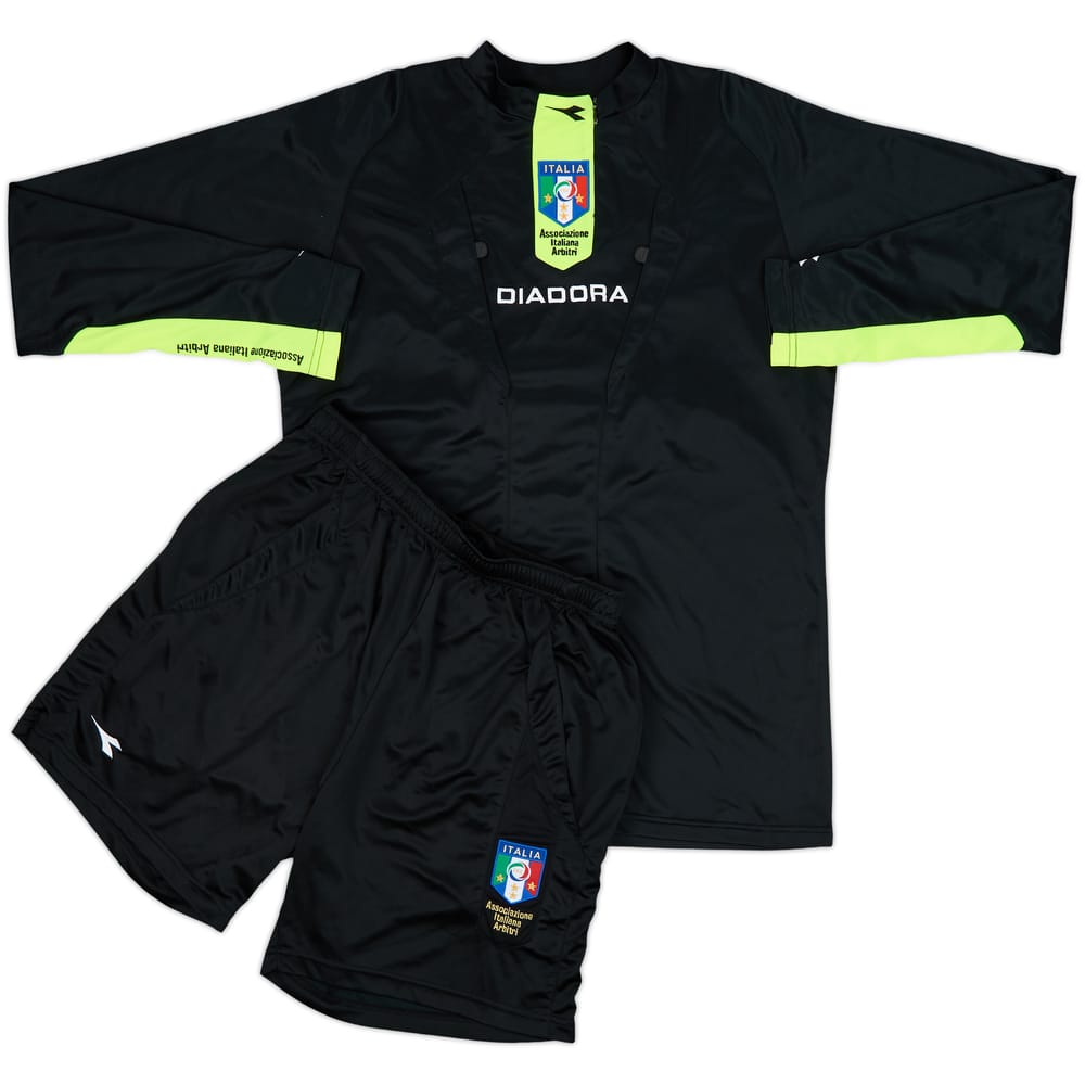 2009-10 Italy Diadora Referee Shirt & Shorts - 10/10 - (S)