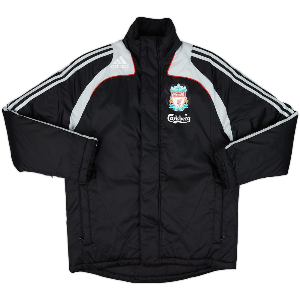 2008-09 Liverpool adidas Padded Bench Coat - 6/10 - (XL.Boys)