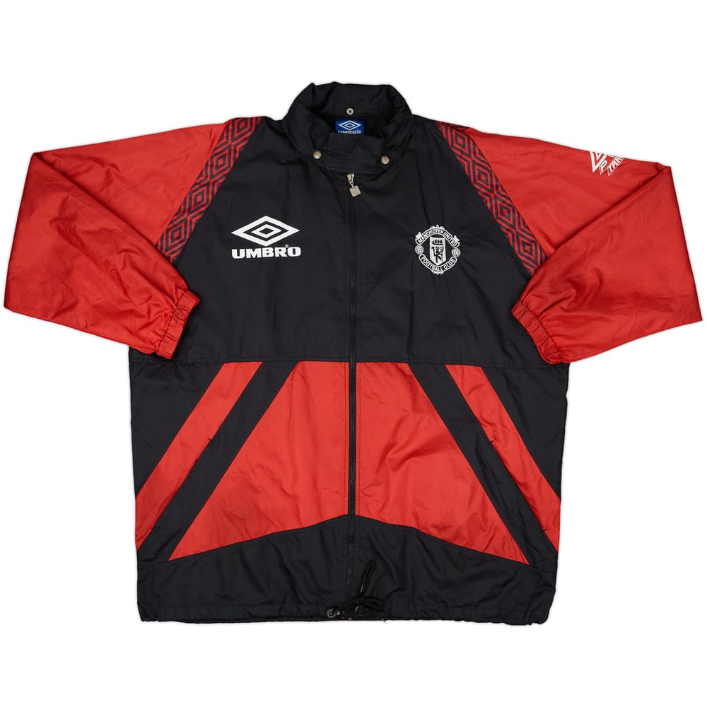 1995-96 Manchester United Umbro Hooded Rain Jacket - 7/10 - (XXL)