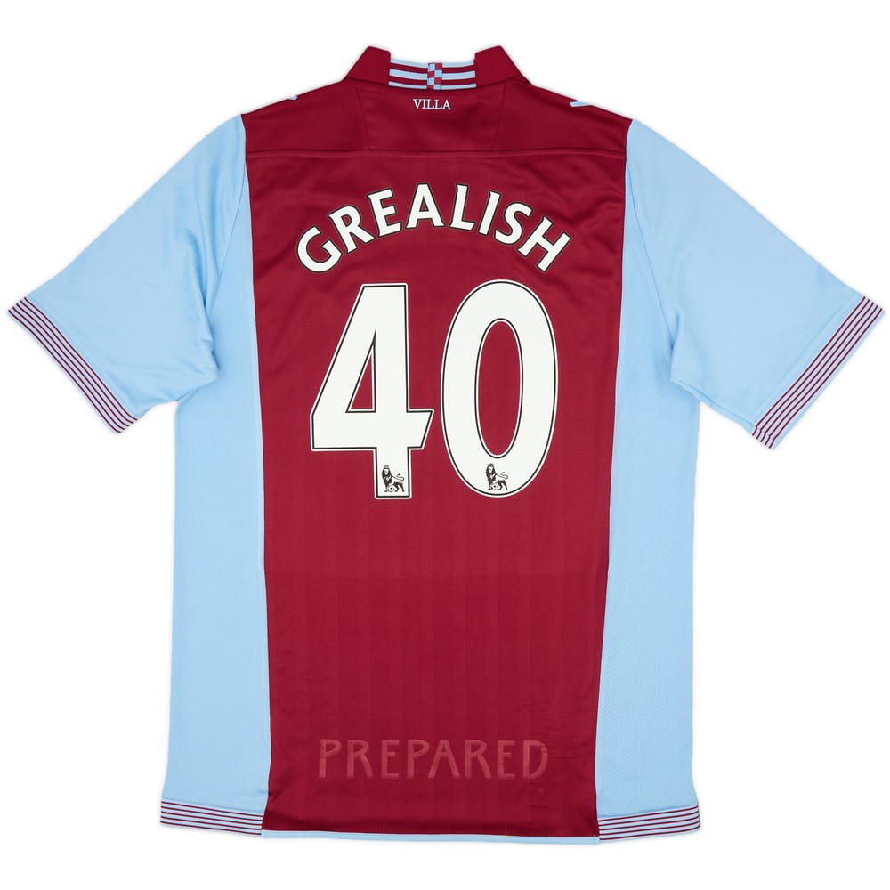 2013-14 Aston Villa Home Shirt Grealish #40 - 10/10 - (XL)