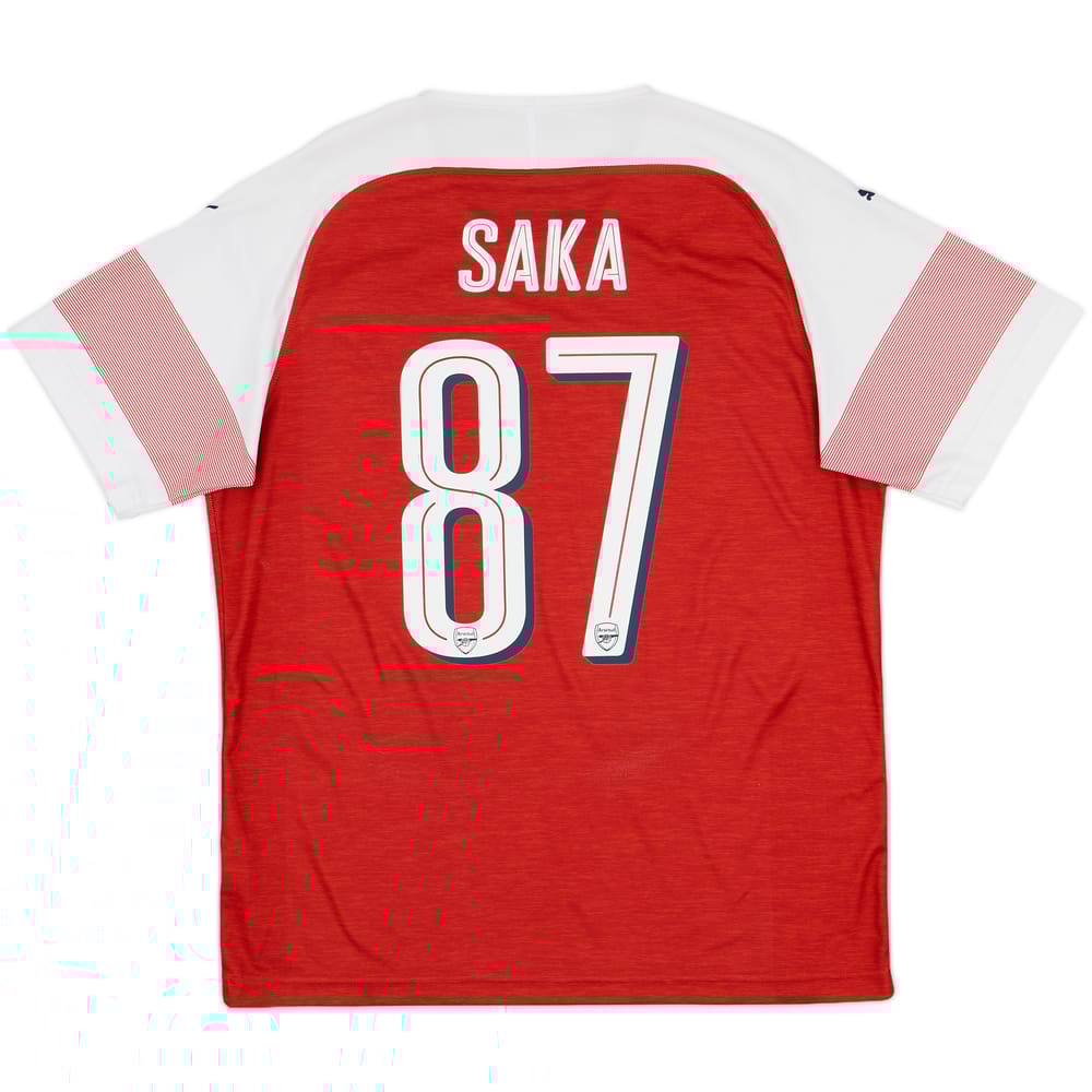 2018-19 Arsenal Home Shirt Saka #87 - 5/10 - (L)
