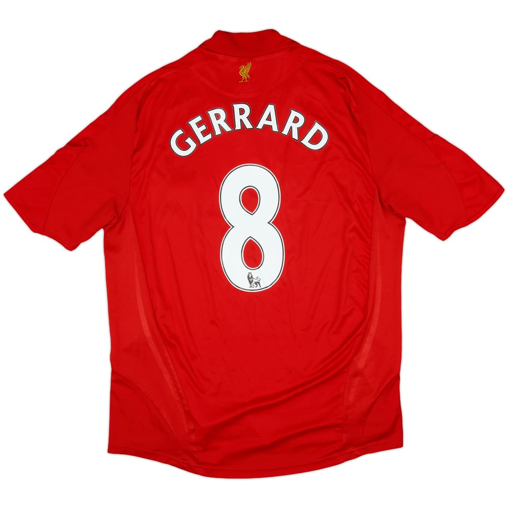 2008-10 Liverpool Home Shirt Gerrard #8 - 6/10 - (L)
