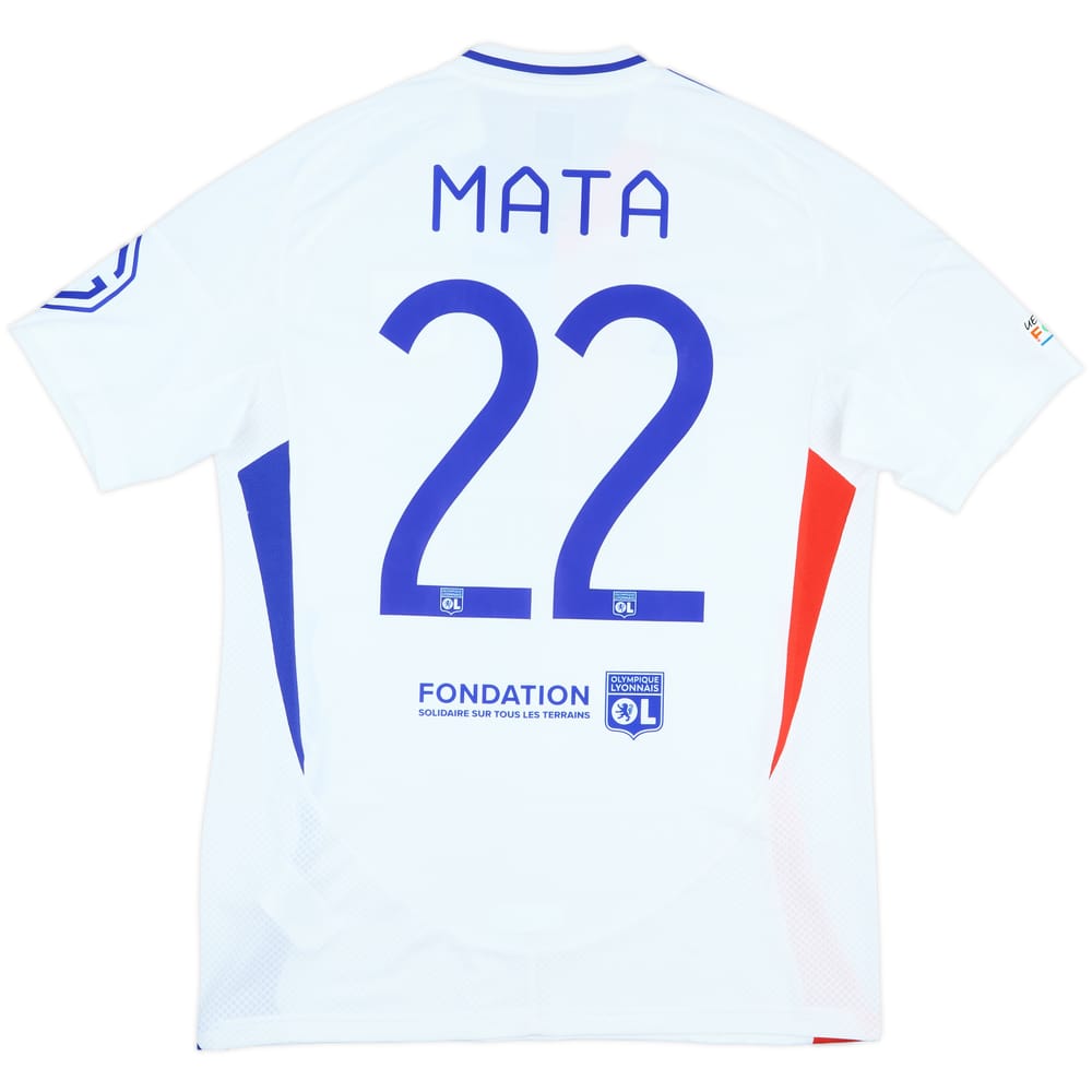 2024-25 Lyon Match Issue Europa League Home Shirt Mata #22