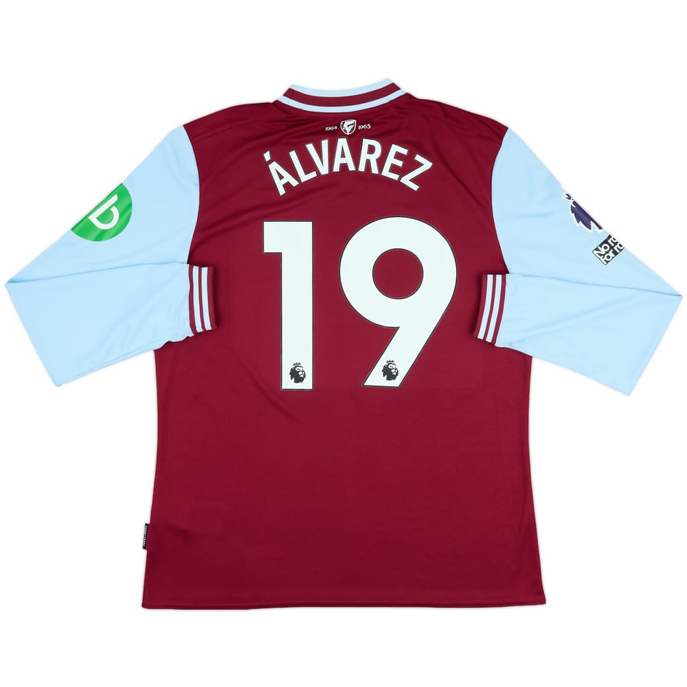 2024-25 West Ham Match Issue Home L/S Shirt Alvarez #19