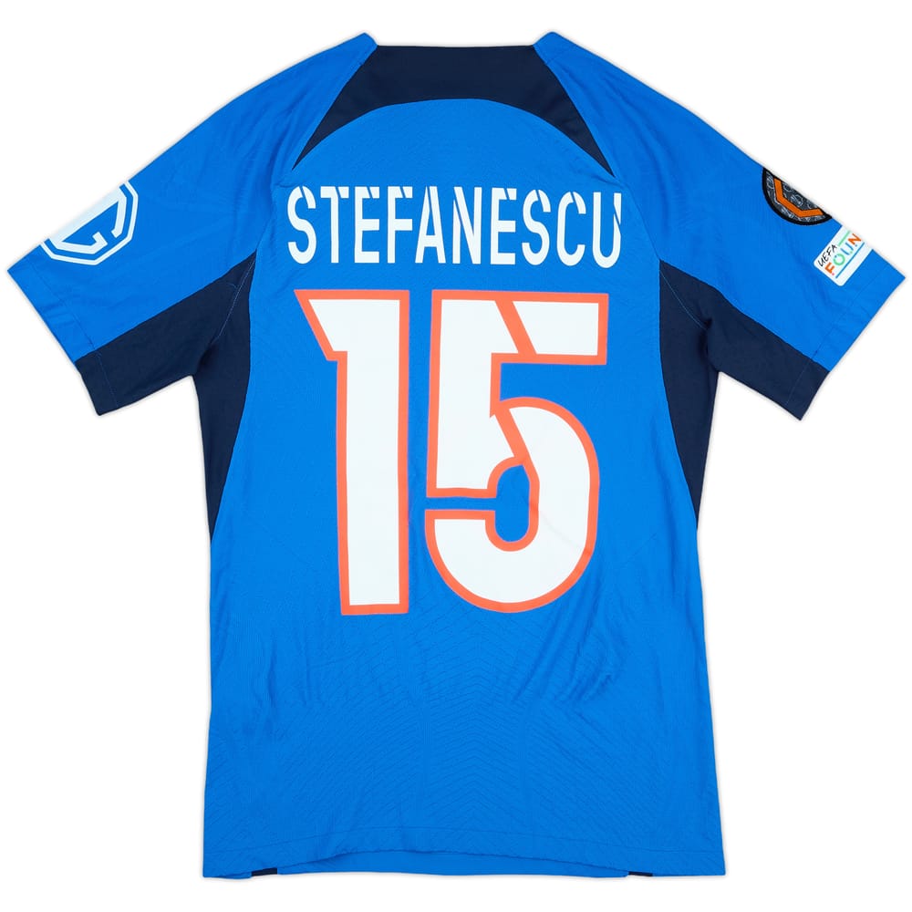 2024-25 Steaua Bucuresti Match Issue Europa League Home Shirt Stefanescu #15