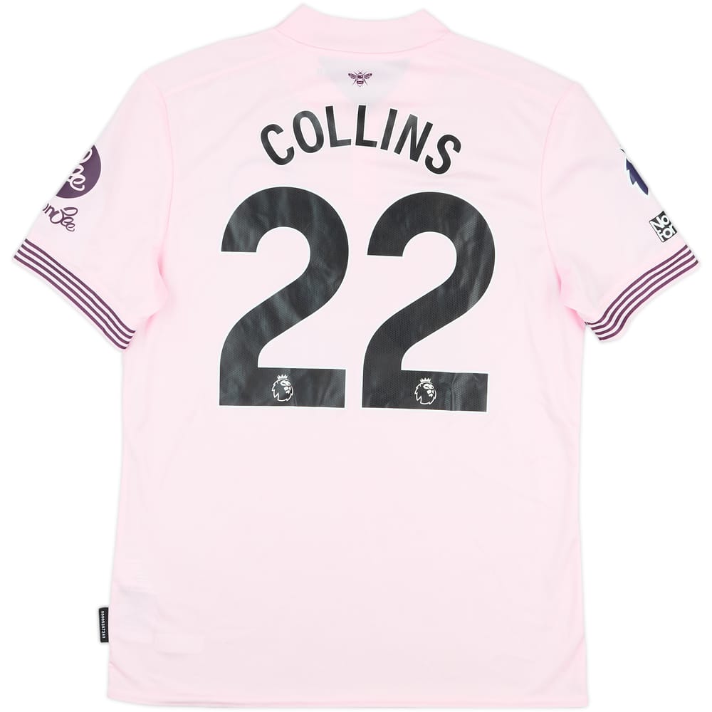 2024-25 Brentford Match Issue Away Shirt Collins #22