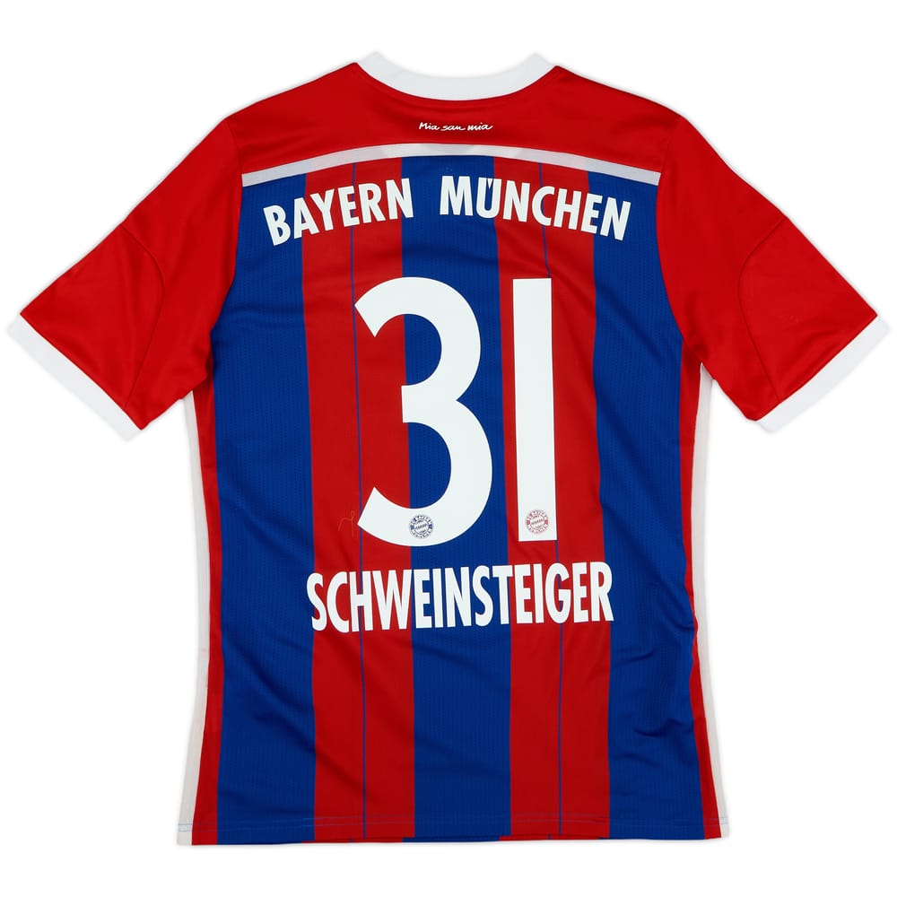 2014-15 Bayern Munich Home Shirt Schweinsteiger #31 - 9/10 - (XL.Boys)