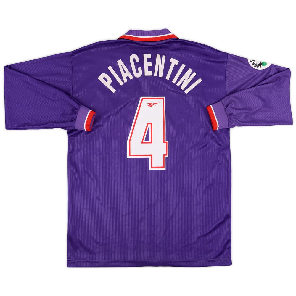 1996-97 Fiorentina Match Issue Home L/S Shirt Piacentini #4