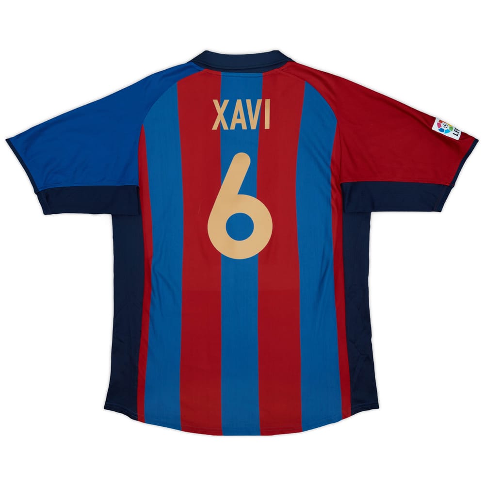 2001-02 Barcelona Home Shirt Xavi #6 - 8/10 - (L)