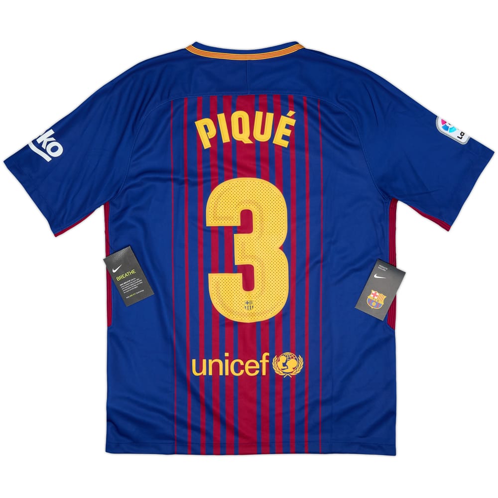2017-18 Barcelona Home Shirt Pique #3 (M)