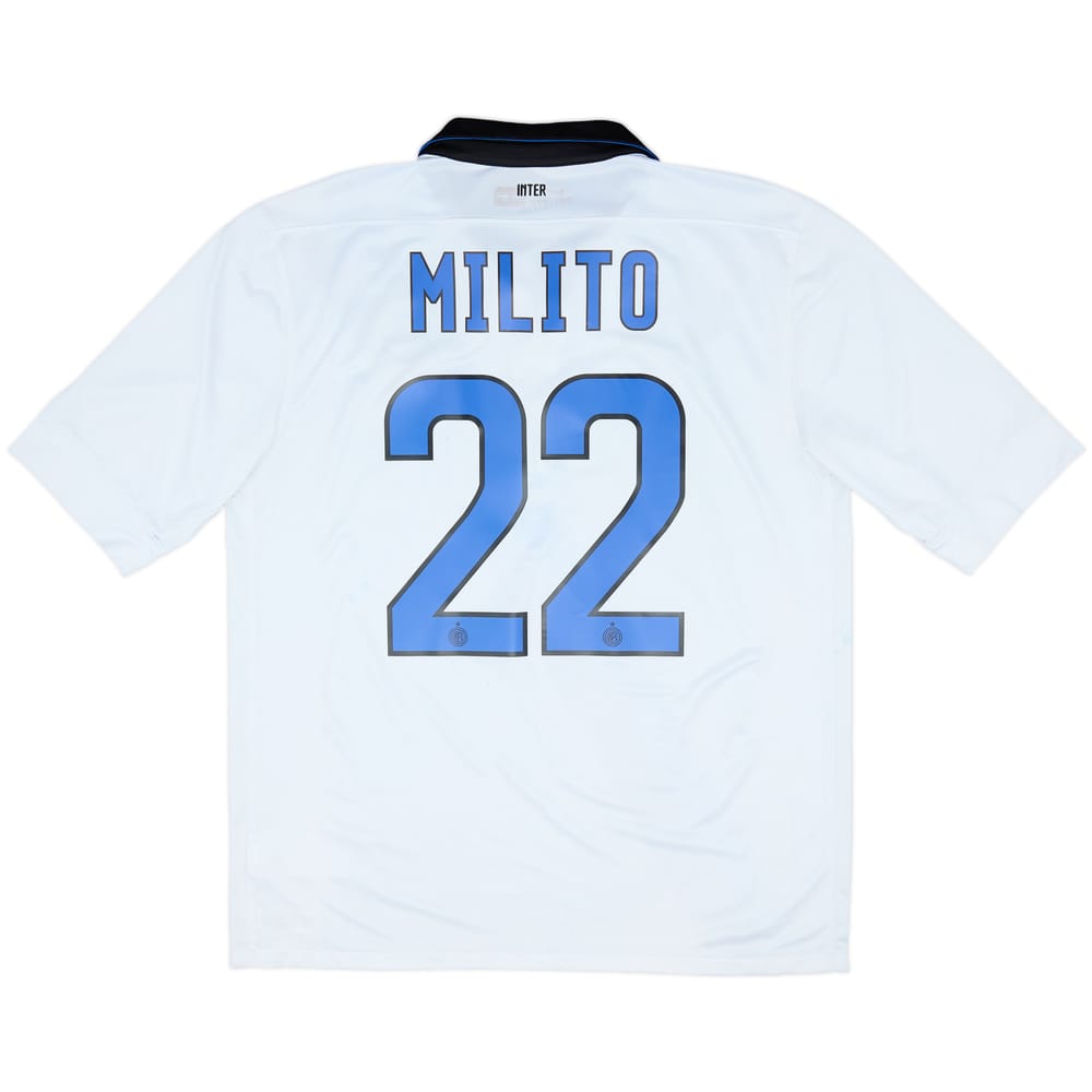 2011-12 Inter Milan Away Shirt Milito #22 - 6/10 - (L)