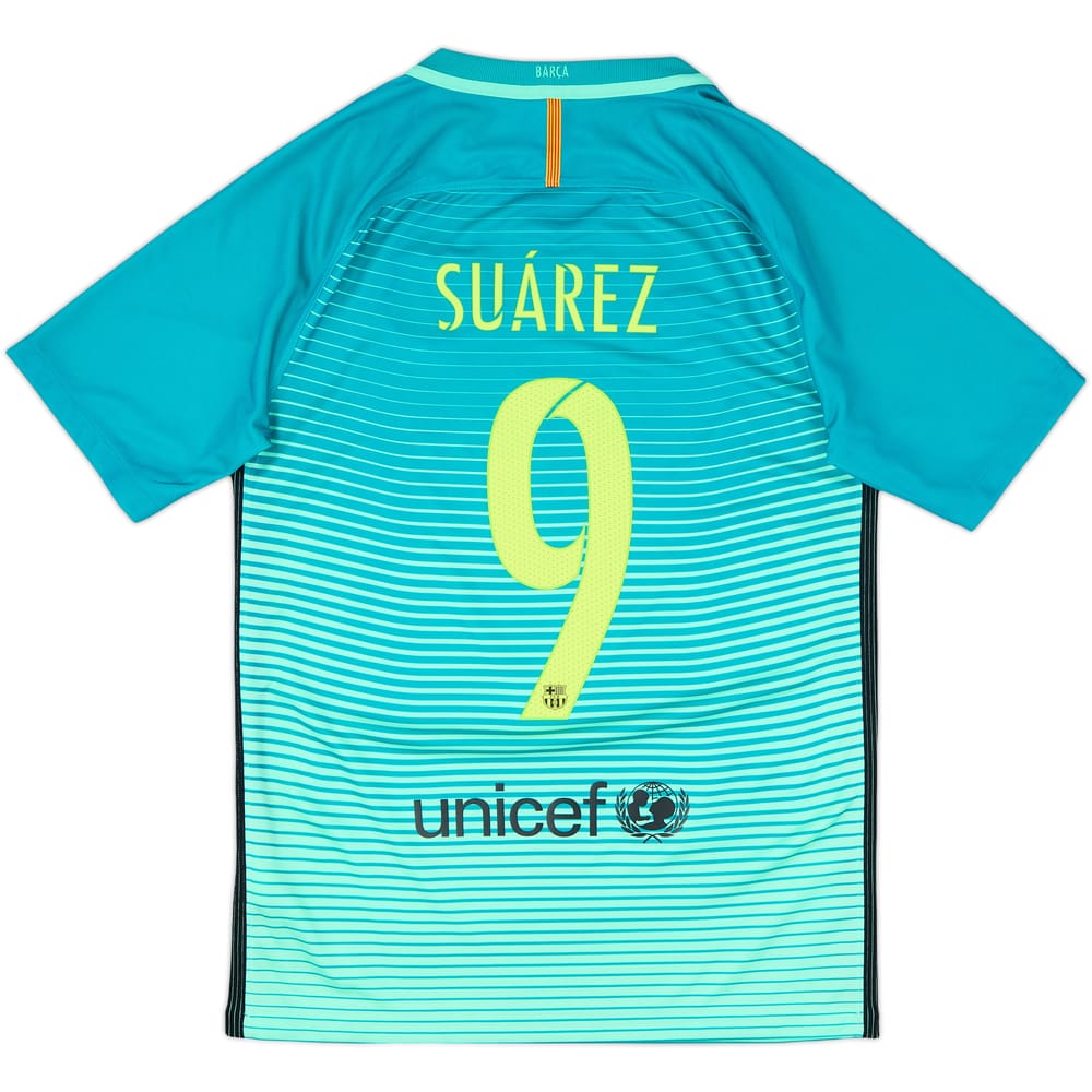 2016-17 Barcelona Third Shirt Suarez #9 - 8/10 - (S)