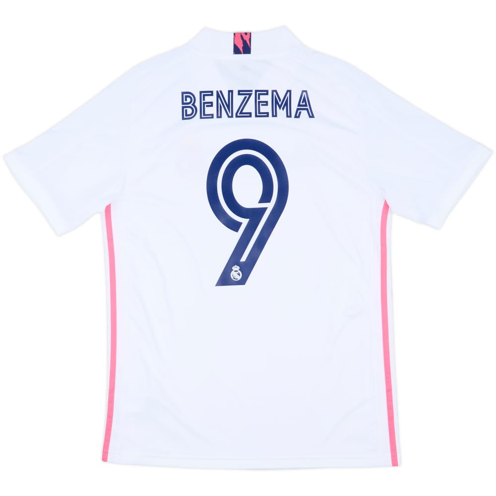 2020-21 Real Madrid Home Shirt Benzema #9 - 9/10 - (M)