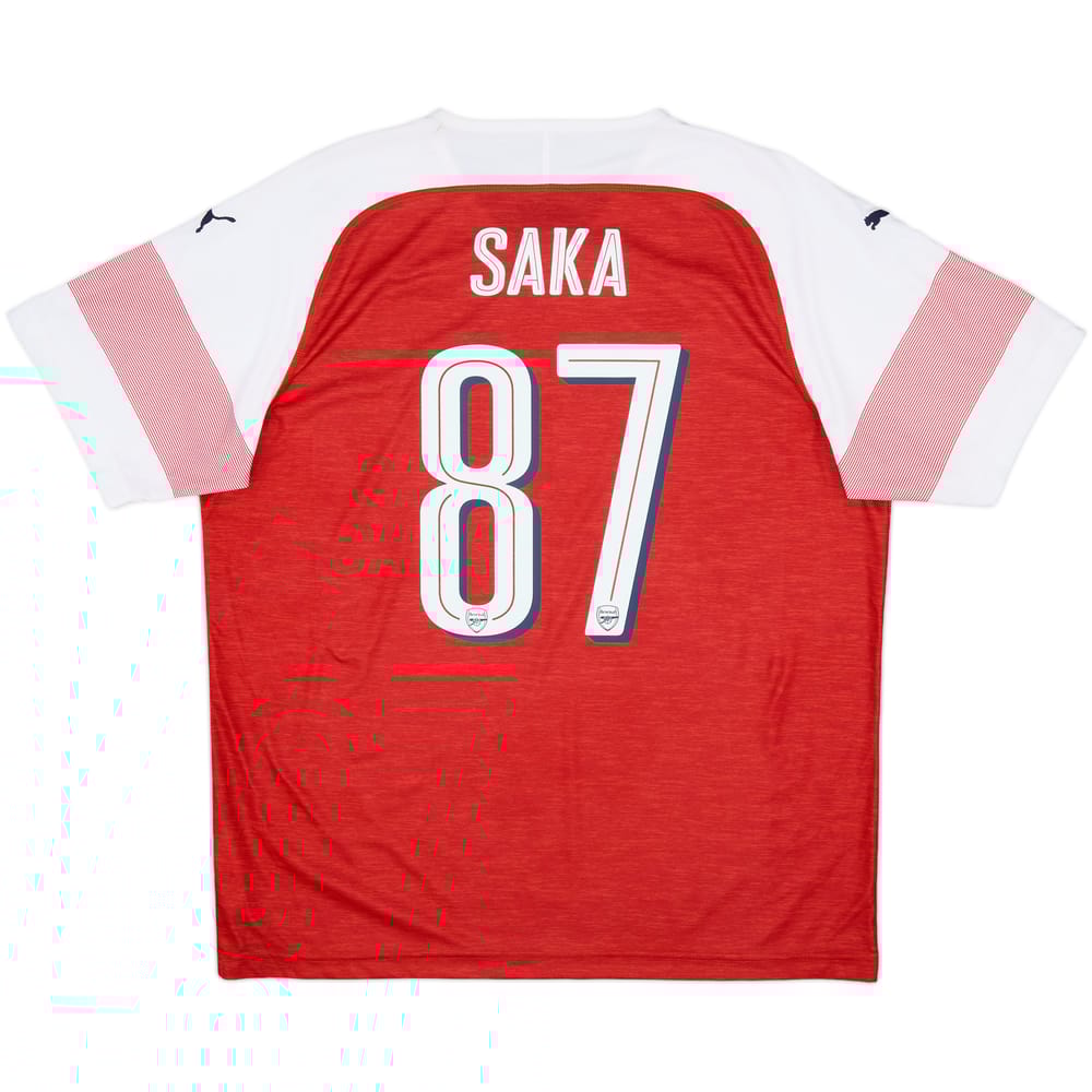 2018-19 Arsenal Home Shirt Saka #87 - 7/10 - (XL)