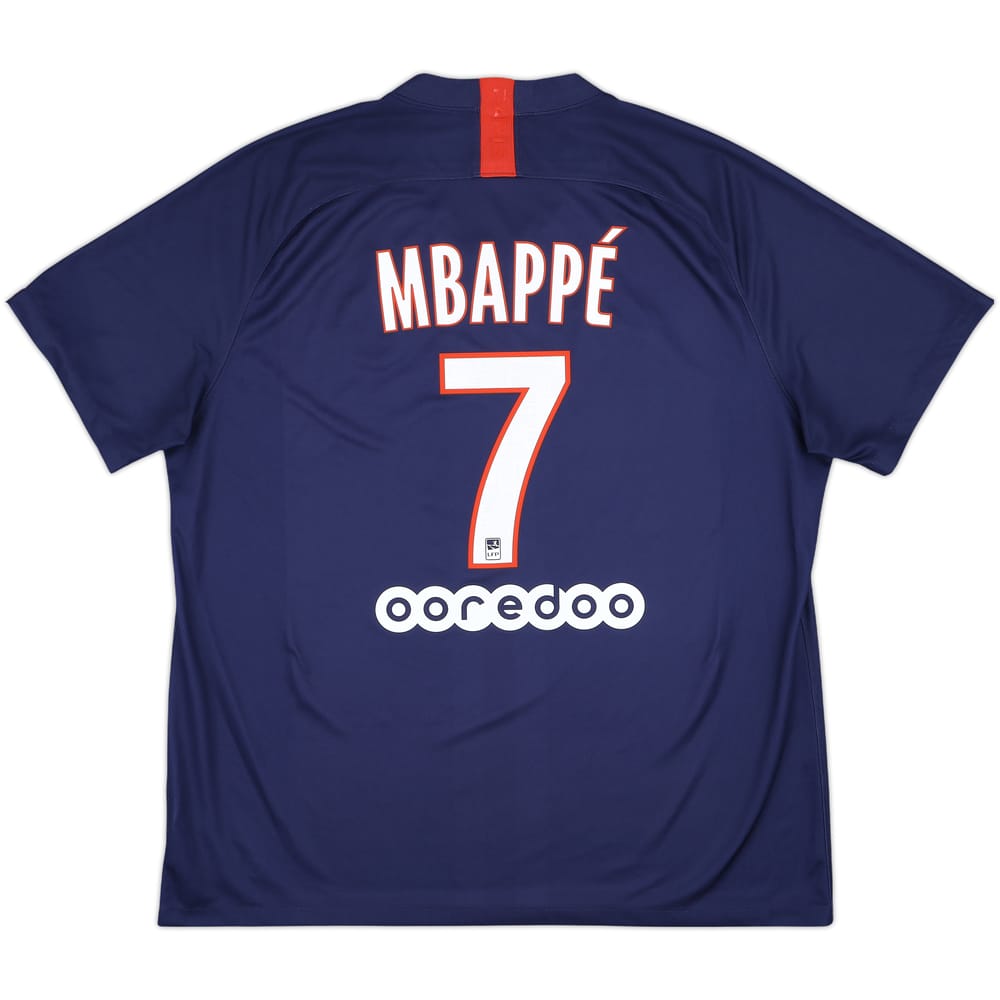 2019-20 Paris Saint-Germain Home Shirt Mbappe #7 - 9/10 - (XXL)