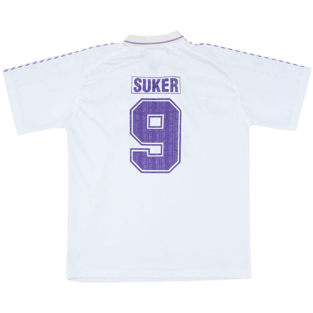 1996-97 Real Madrid Taquy Home Shirt Suker #9 - 9/10 - (L)