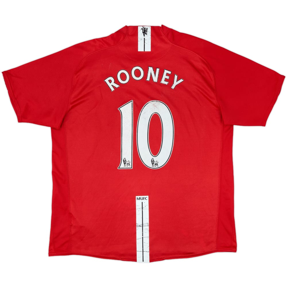 2007-09 Manchester United Home Shirt Rooney #10 - 5/10 - (XL)