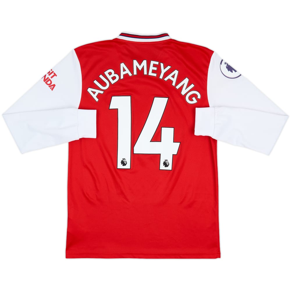 2019-20 Arsenal Home L/S Shirt Aubameyang #14 - 7/10 - (S)