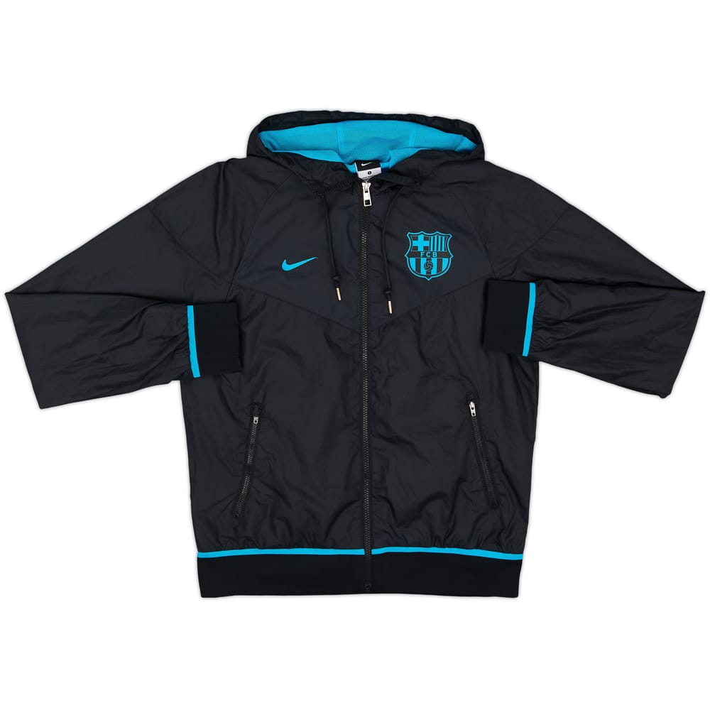 2015-16 Barcelona Nike Hooded Track Jacket - 6/10 - (S)