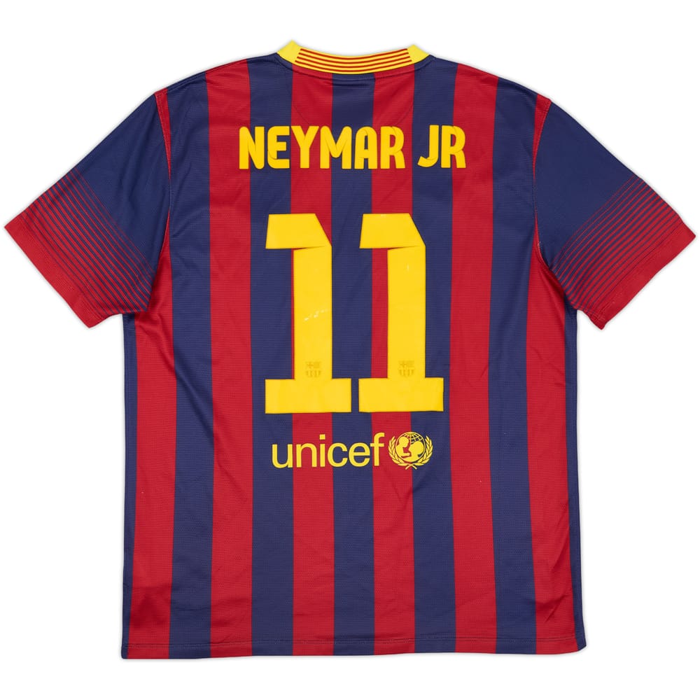 2013-14 Barcelona Home Shirt Neymar Jr #11 - 7/10 - (L)