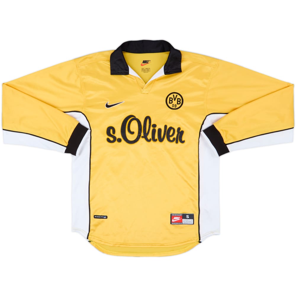 1998-00 Borussia Dortmund Home L/S Shirt - 5/10 - (S)