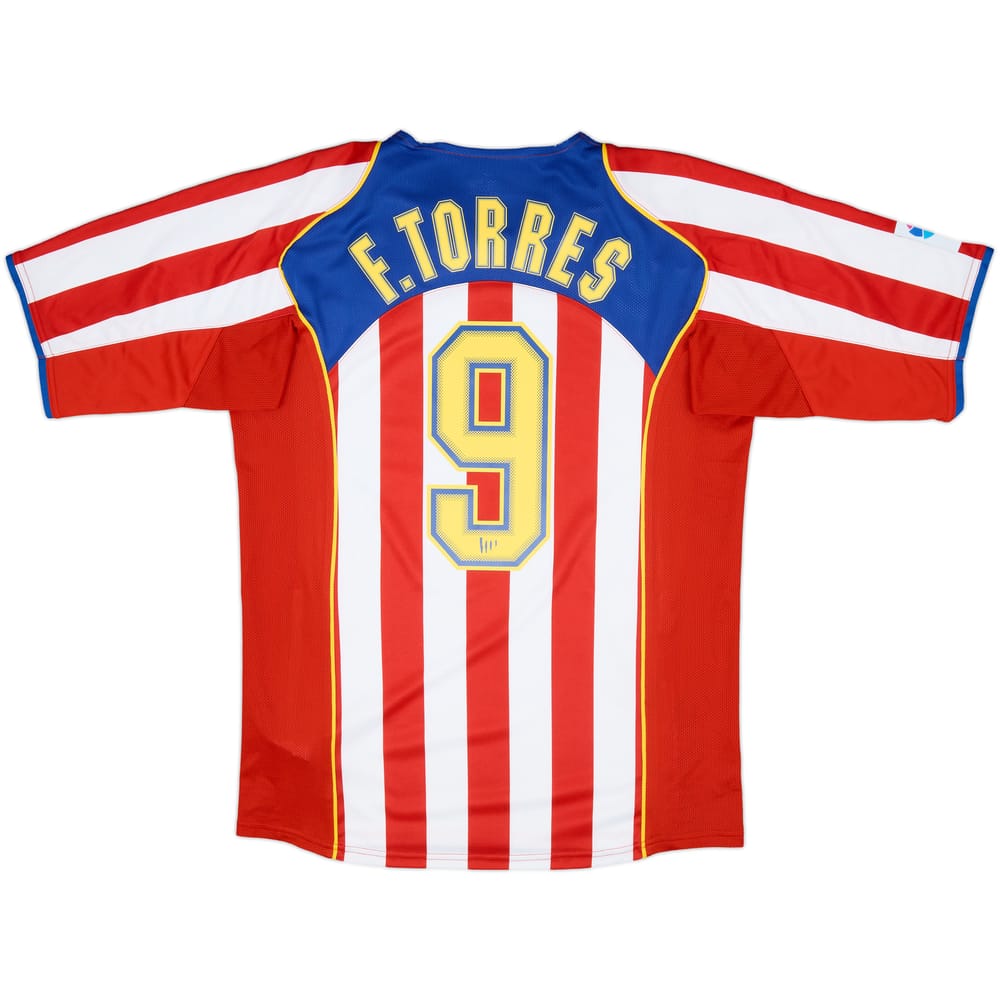 2004-05 Atletico Madrid Home Shirt Torres #9 - 8/10 - (M)