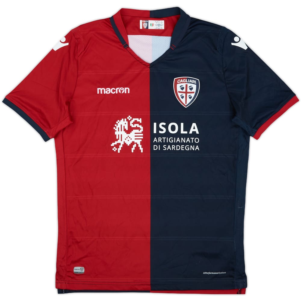 2018-19 Cagliari Home Shirt - 8/10 - (XL.Boys)