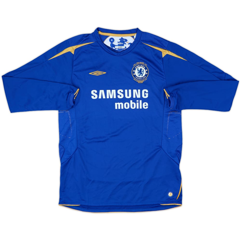 2005-06 Chelsea Centenary Home L/S Shirt - 7/10 - (XL.Boys)