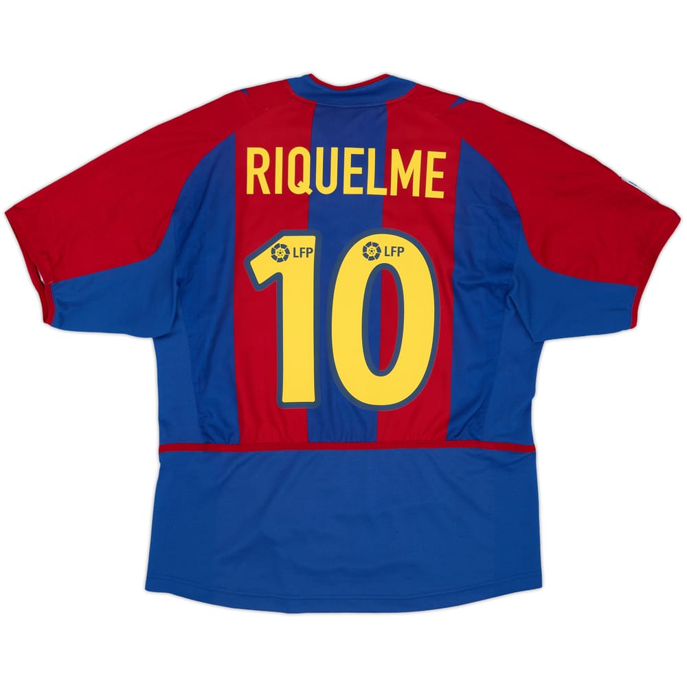 2002-03 Barcelona Home Shirt Riquelme #10 - 8/10 - (M)