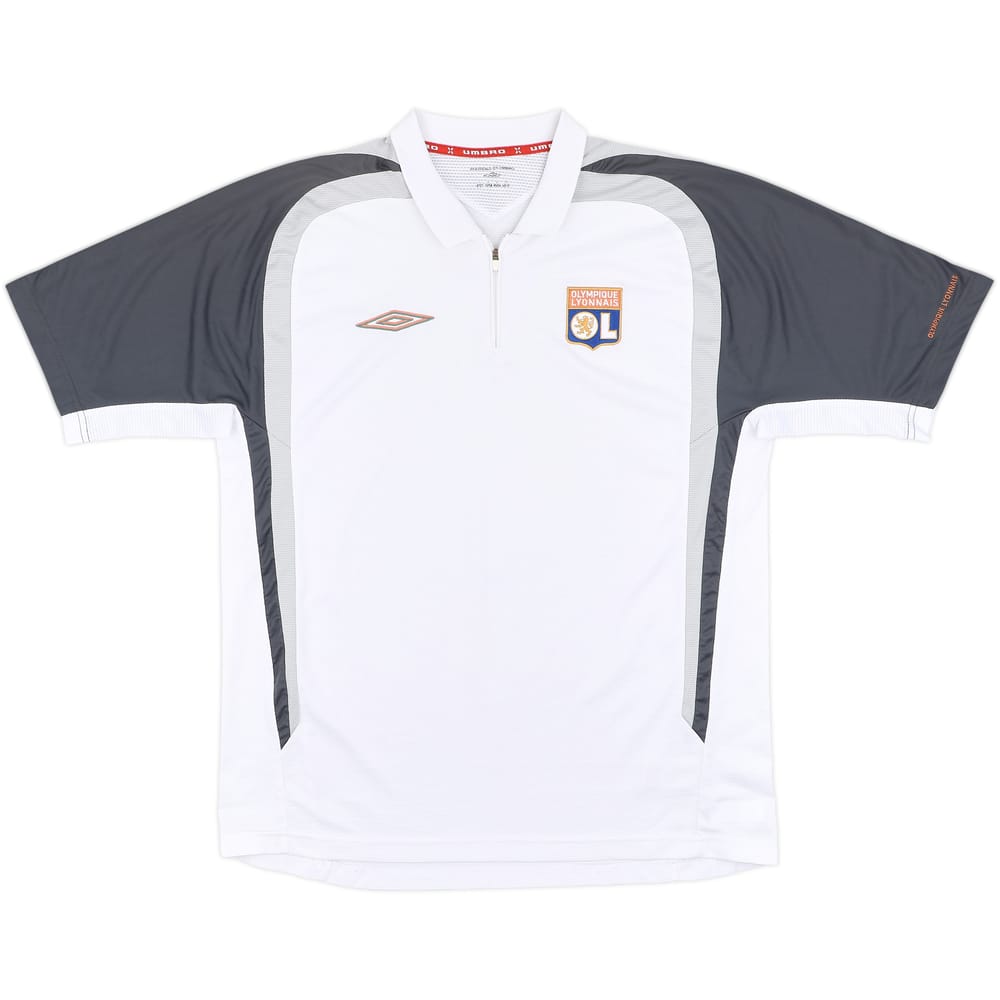 2007-08 Lyon Umbro 1/4 Zip Training Shirt - 8/10 - (L)