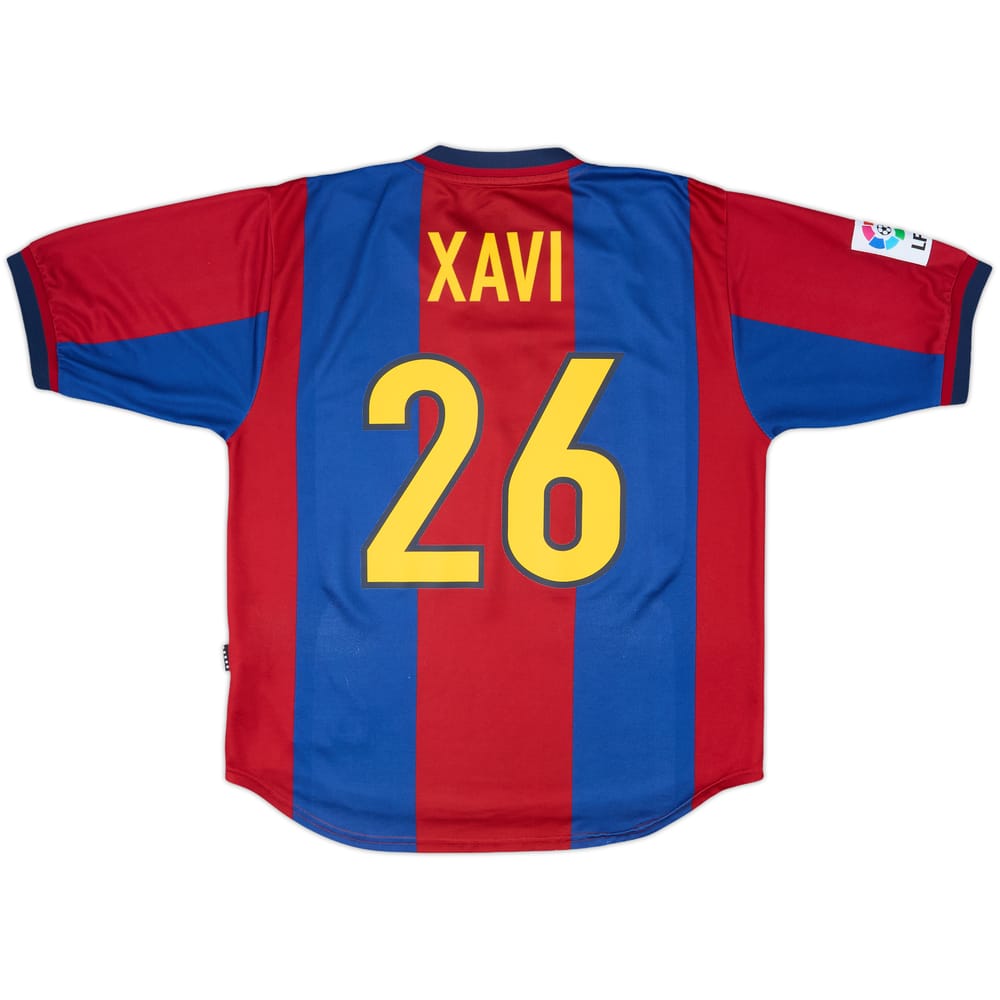 1998-00 Barcelona Home Shirt Xavi #26 - 9/10 - (L)