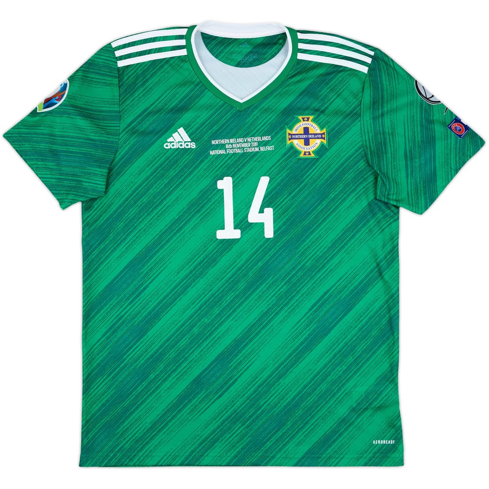2019 Northern Ireland Player Issue Home Shirt #14 - 8/10 - (L)