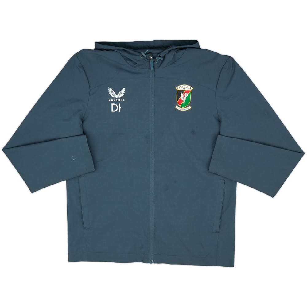 2023-24 Glentoran Staff Issue Castore Hooded Track Jacket DP - 5/10 - (L)