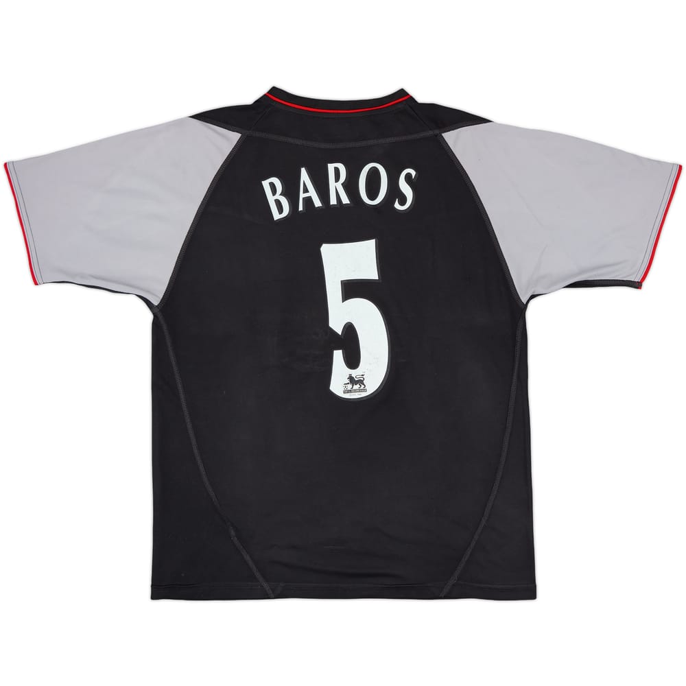 2002-04 Liverpool Away Shirt Baros #5 - 7/10 - (M)