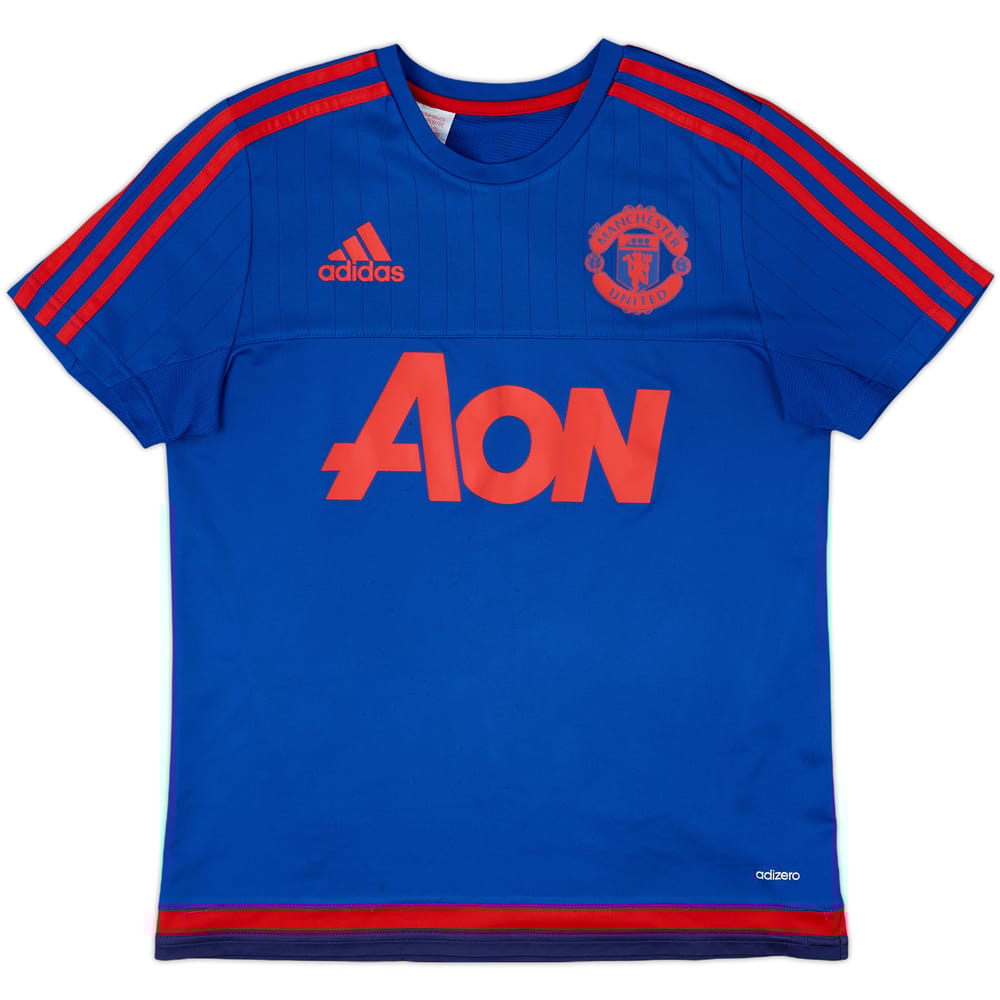 2015-16 Manchester United adizero Training Shirt - 7/10 - (L.Boys)